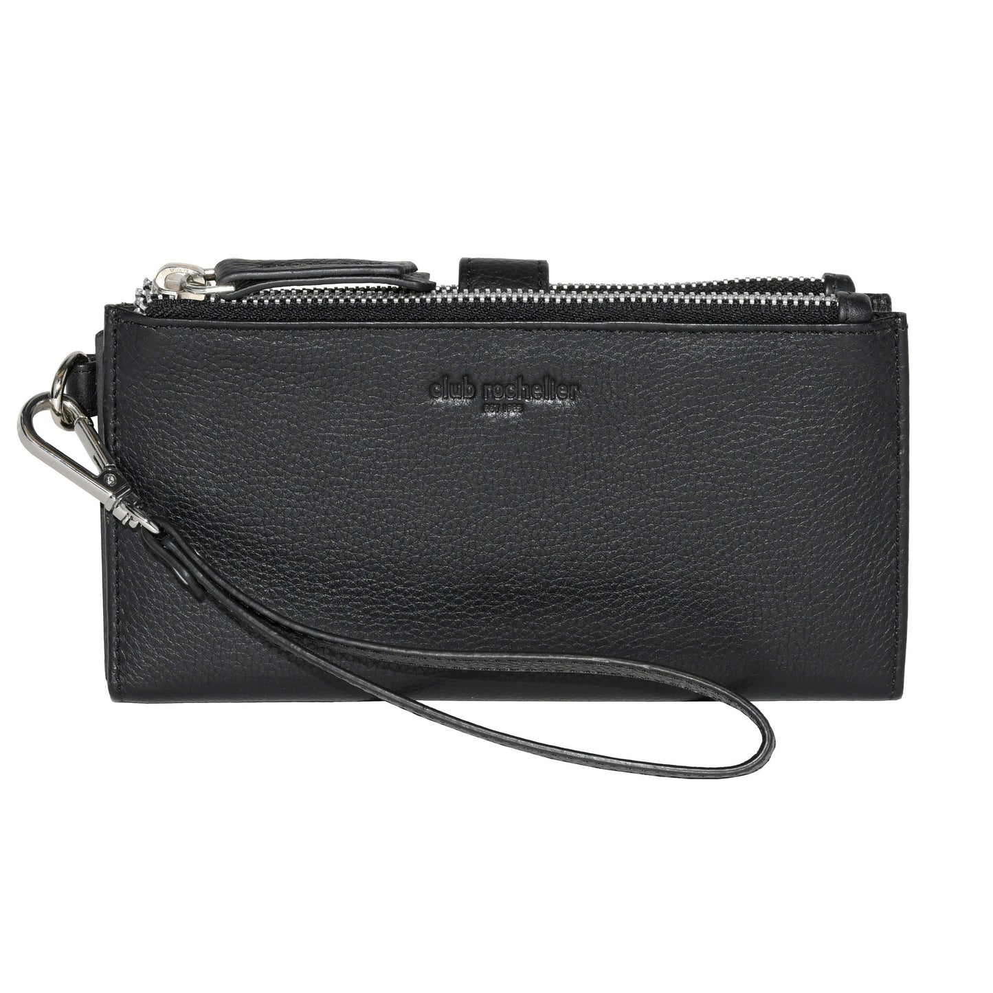 Club Rochelier LEATHER LADIES DOUBLE ZIP CLUTCH