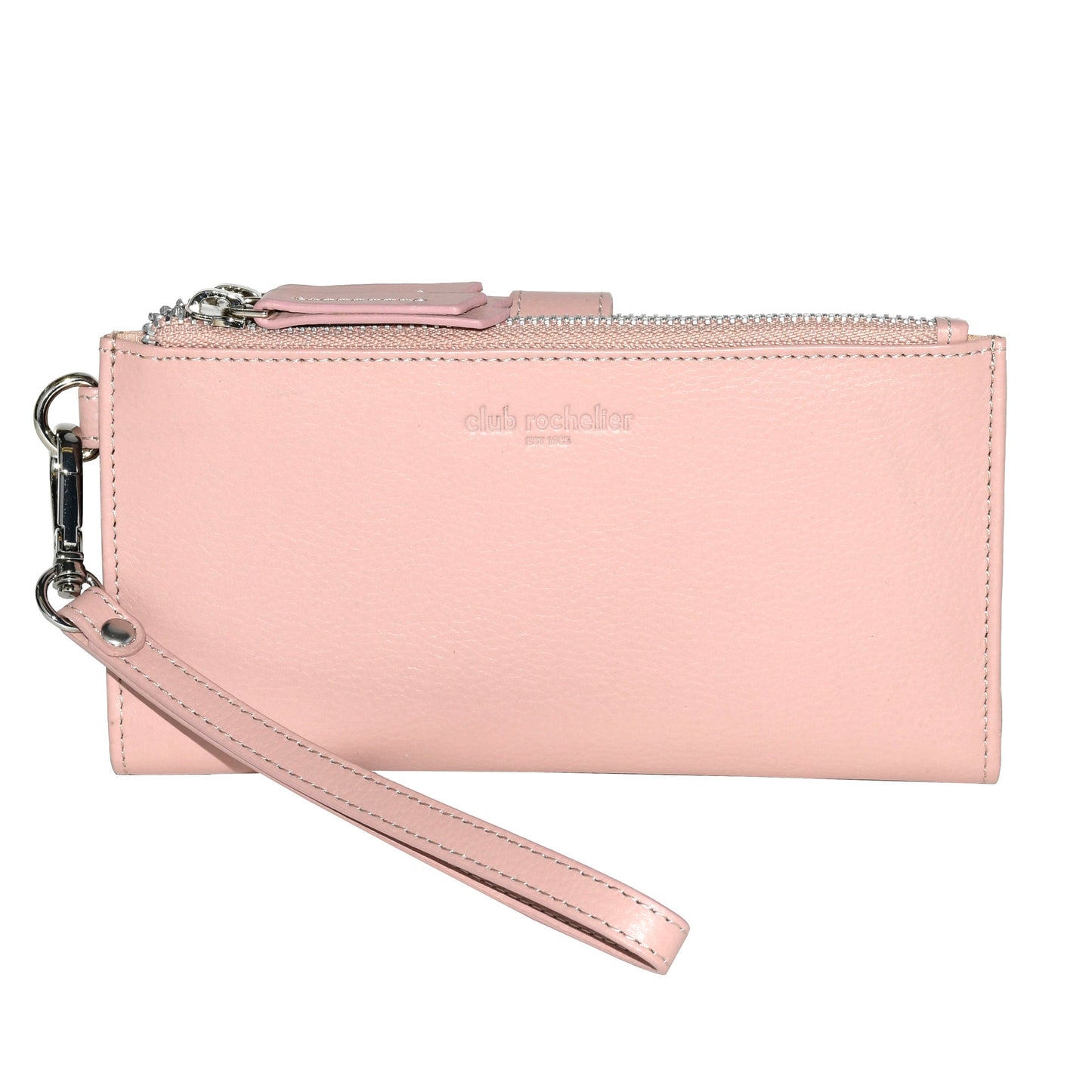 Club Rochelier LEATHER LADIES DOUBLE ZIP CLUTCH