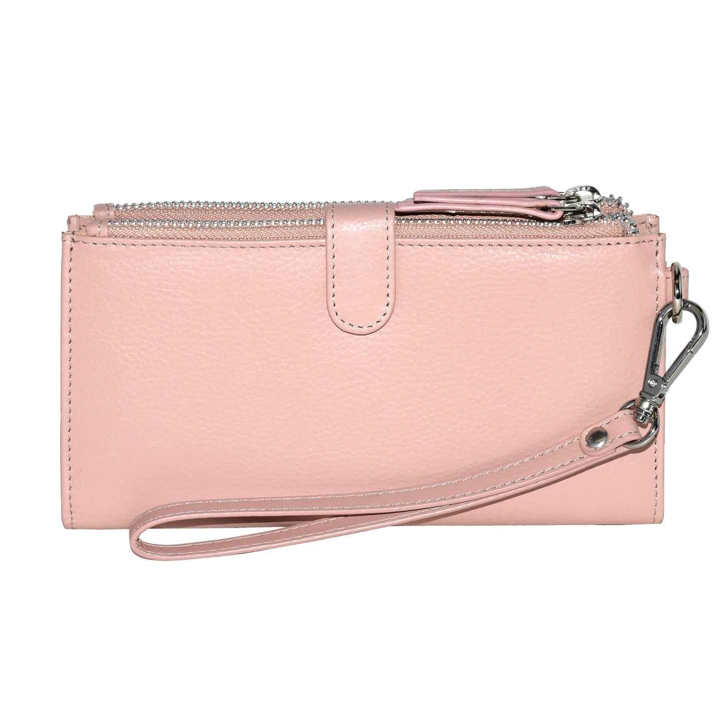 Club Rochelier LEATHER LADIES DOUBLE ZIP CLUTCH