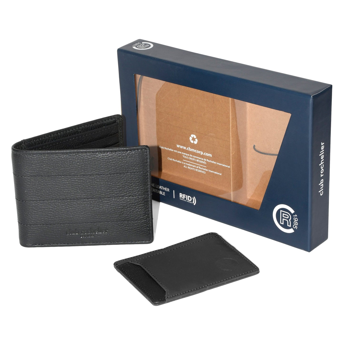 Club Rochelier Men's Billfold with Removable Card Holder