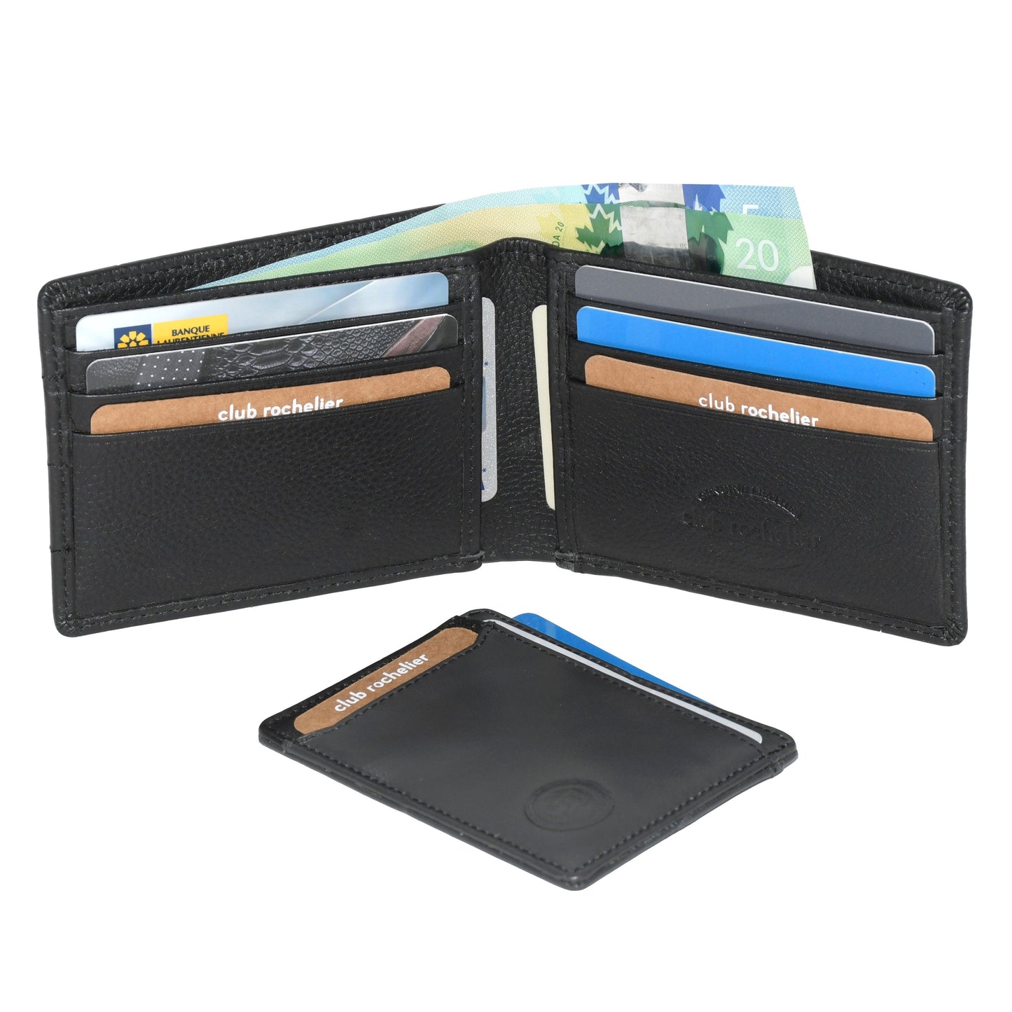 Club Rochelier Men's Billfold with Removable Card Holder