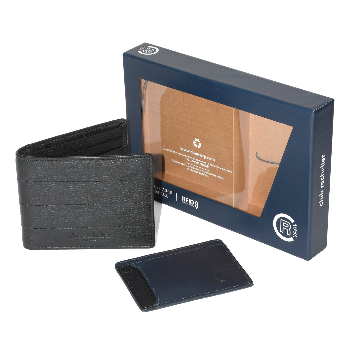 Club Rochelier Men's Billfold with Removable Card Holder