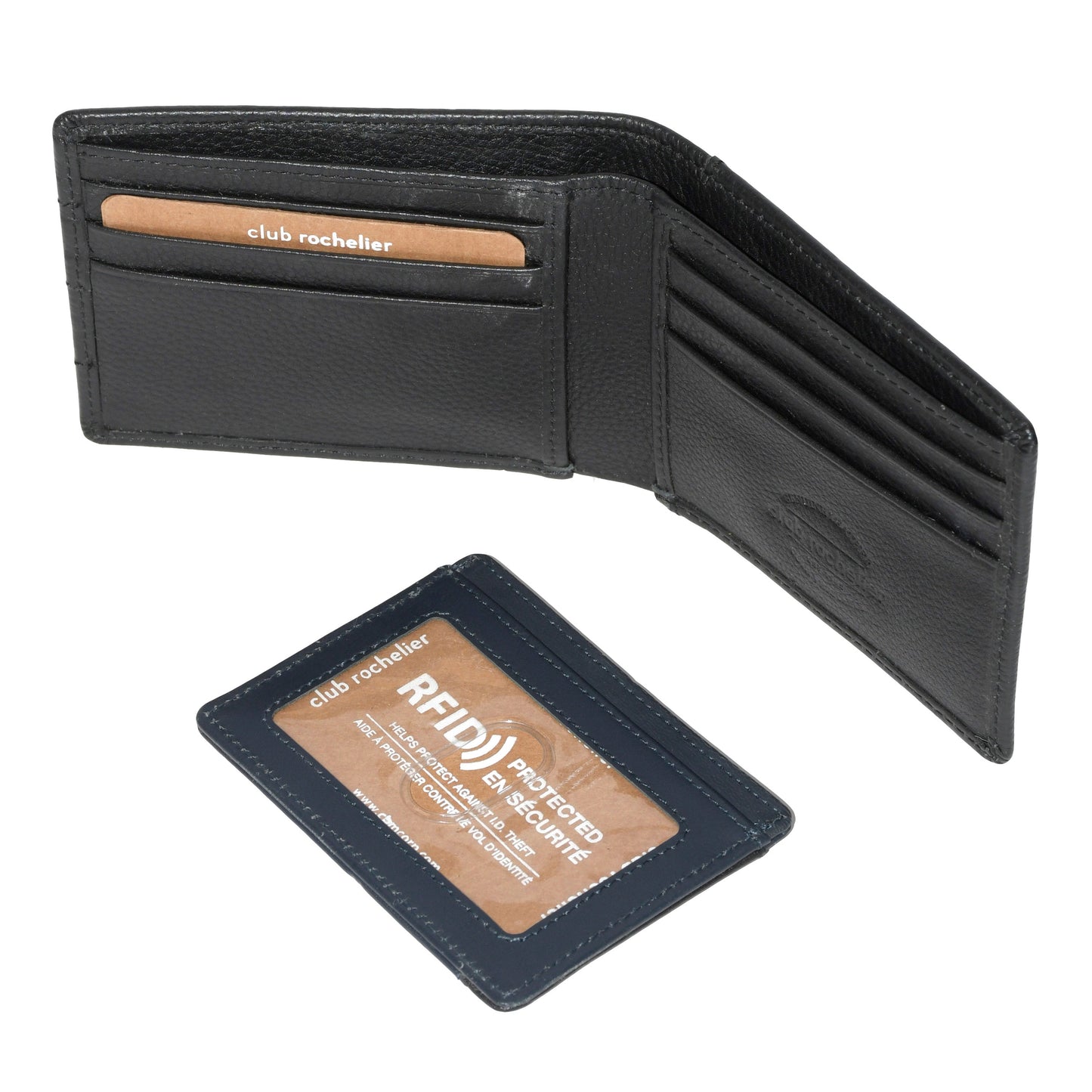 Club Rochelier Men's Billfold with Removable Card Holder