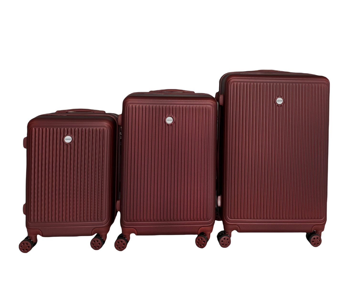 IZOD Clara Expandable ABS Hard shell Lightweight 360 Dual Spinning Wheels Combo Lock 28", 24", 20" 3 Piece Luggage Set