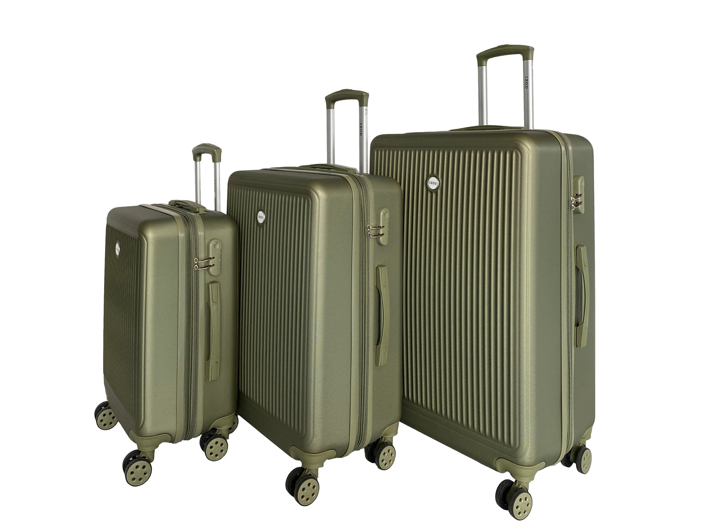 IZOD Clara Expandable ABS Hard shell Lightweight 360 Dual Spinning Wheels Combo Lock 28", 24", 20" 3 Piece Luggage Set