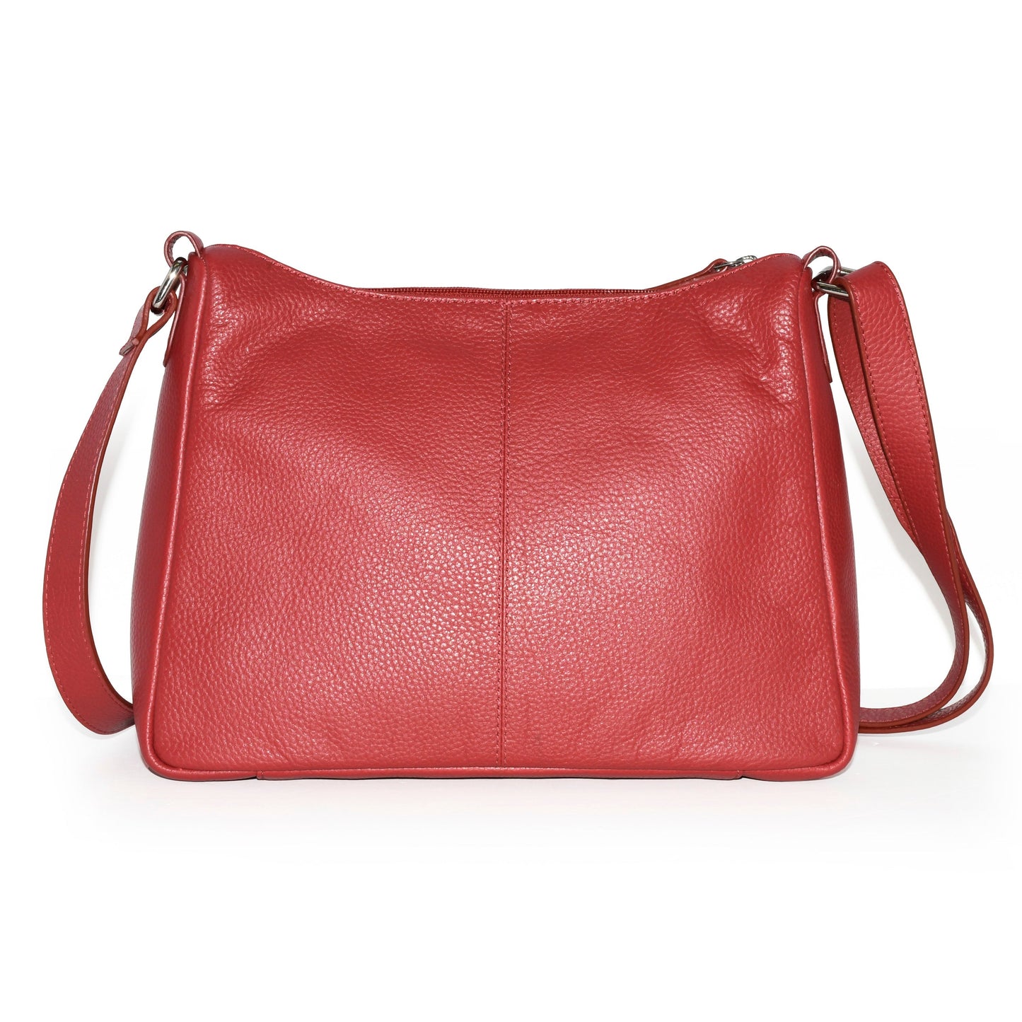 Club Rochelier Ladies Leather Medium Multi Zip Crossbody Bag