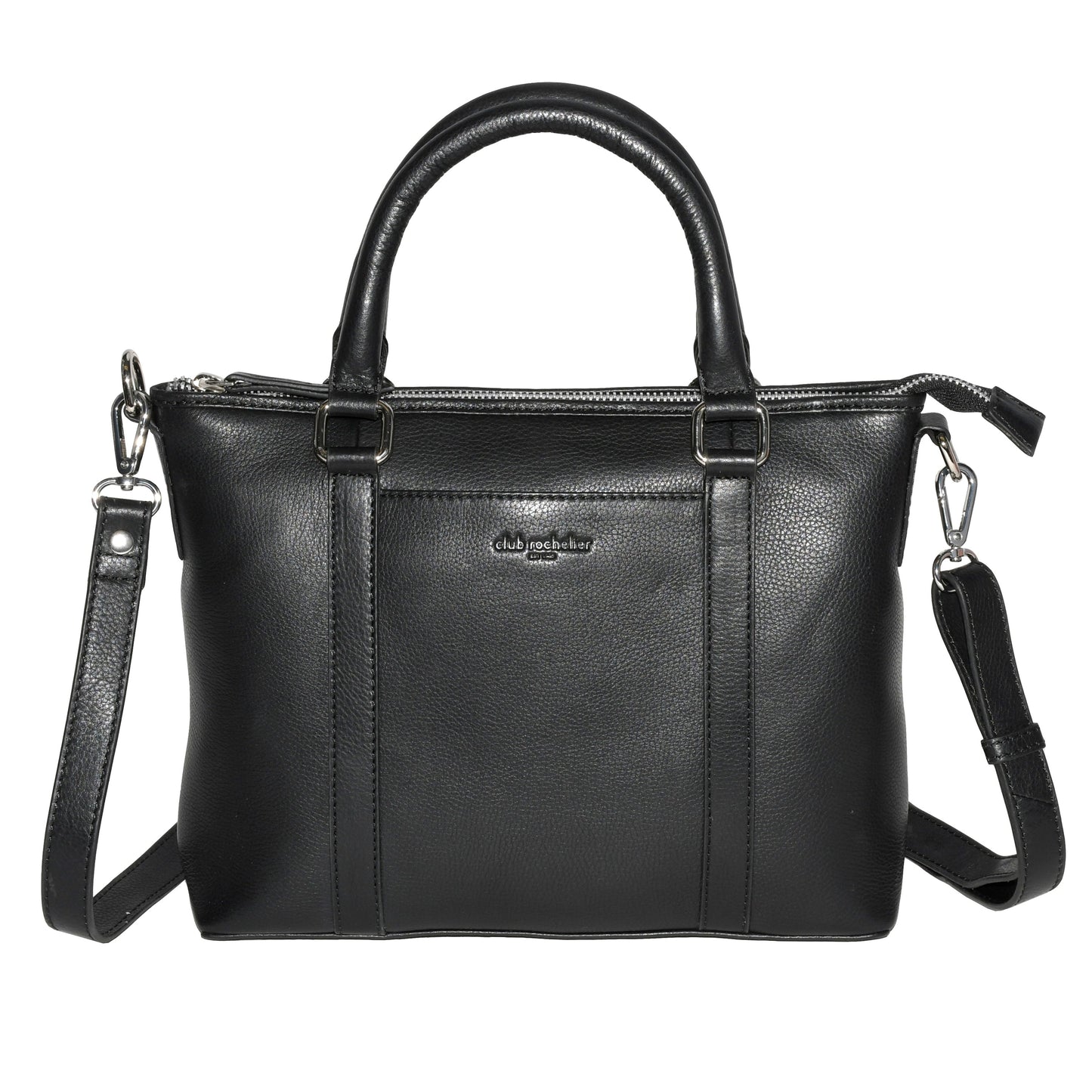 Club Rochelier Leather Crossbody Bag with Tops Handles