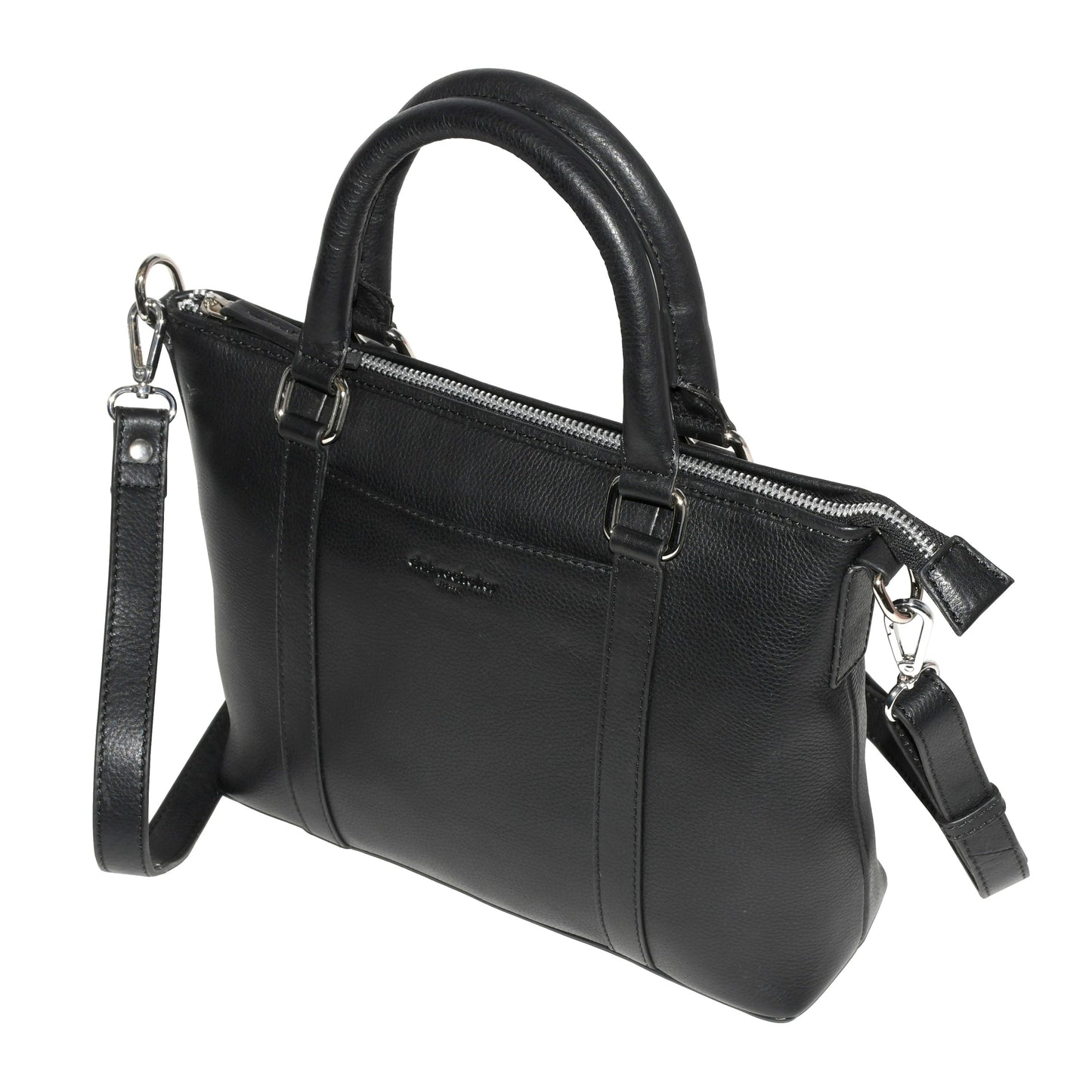 Club Rochelier Leather Crossbody Bag with Tops Handles