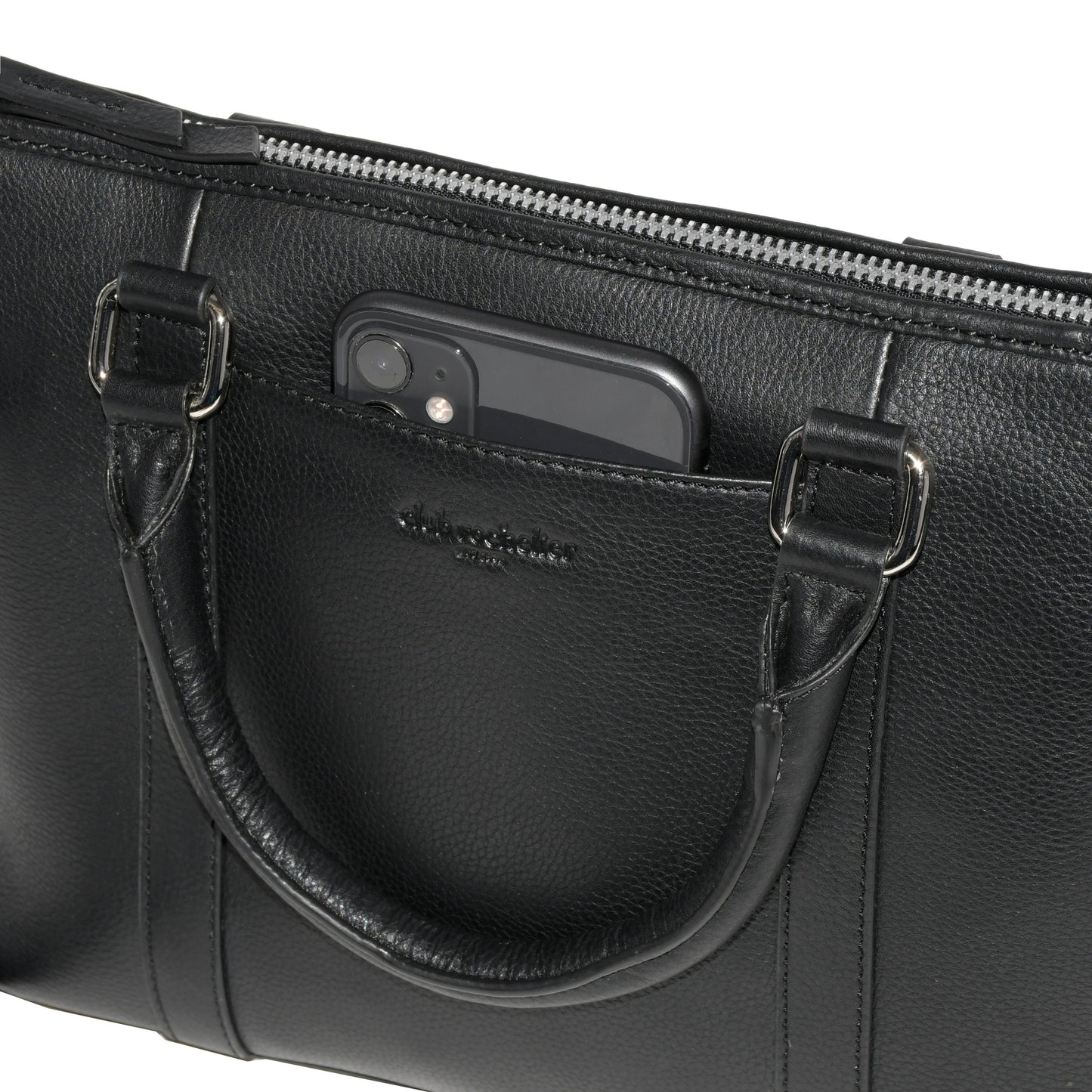 Club Rochelier Leather Crossbody Bag with Tops Handles