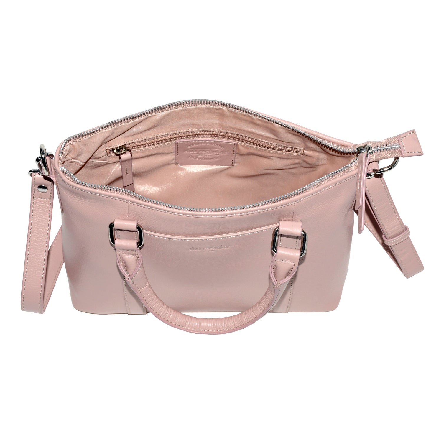 Club Rochelier Leather Crossbody Bag with Tops Handles