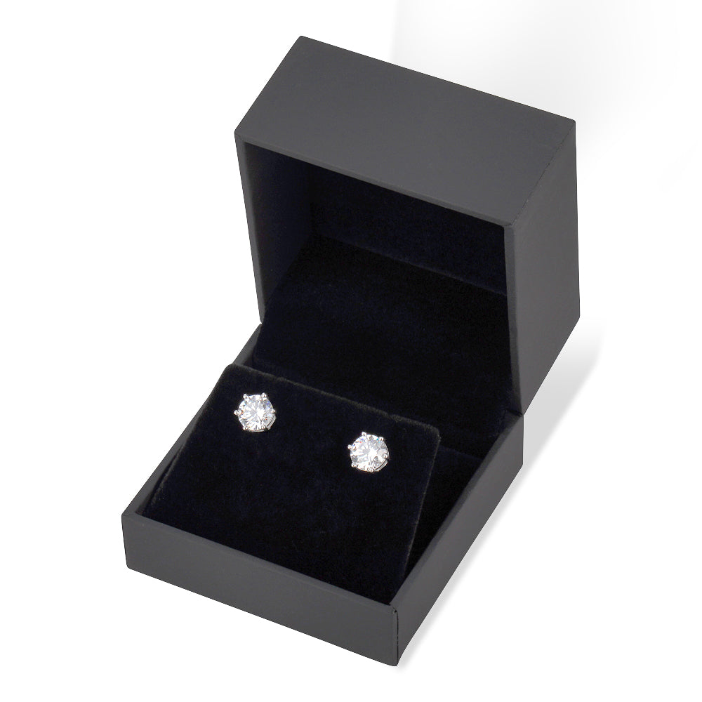 Club Rochelier 5A Cubic Zirconia 7 mm Geometric Stud Earrings