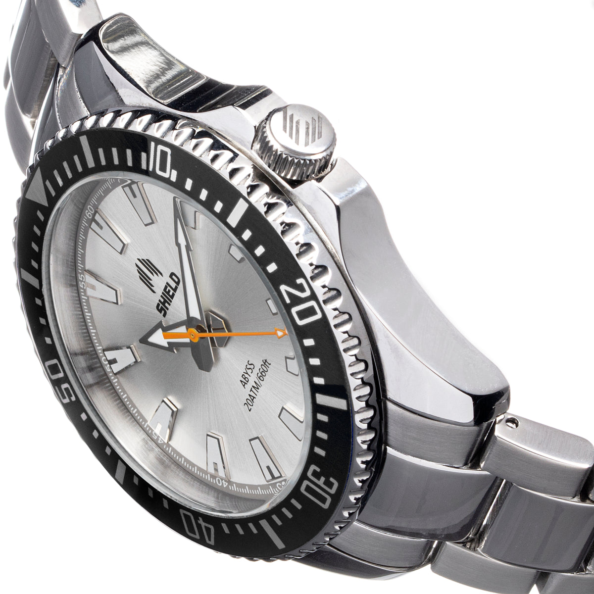 Shield Abyss Bracelet Watch - Silver/Black - SLDSH111-1