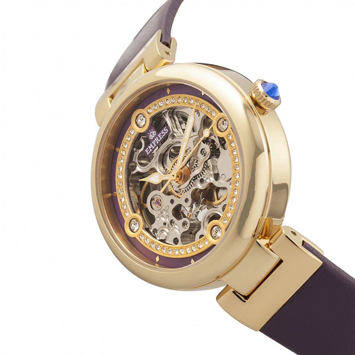 Empress Adelaide Automatic Skeleton Ladies Watch - Purple - EMPEM2506