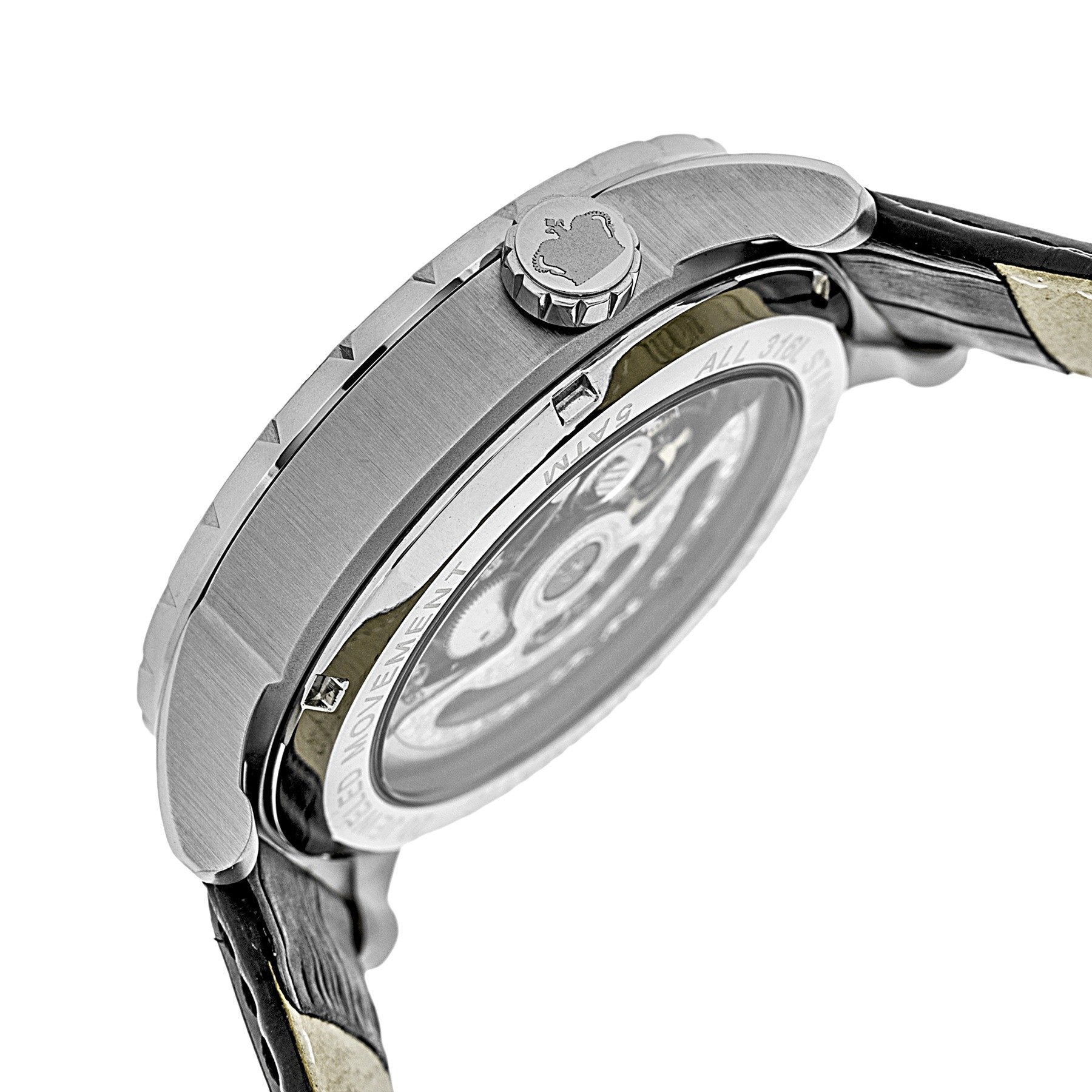 Reign Xavier Automatic Skeleton Leather-Band Watch - Silver - REIRN3901