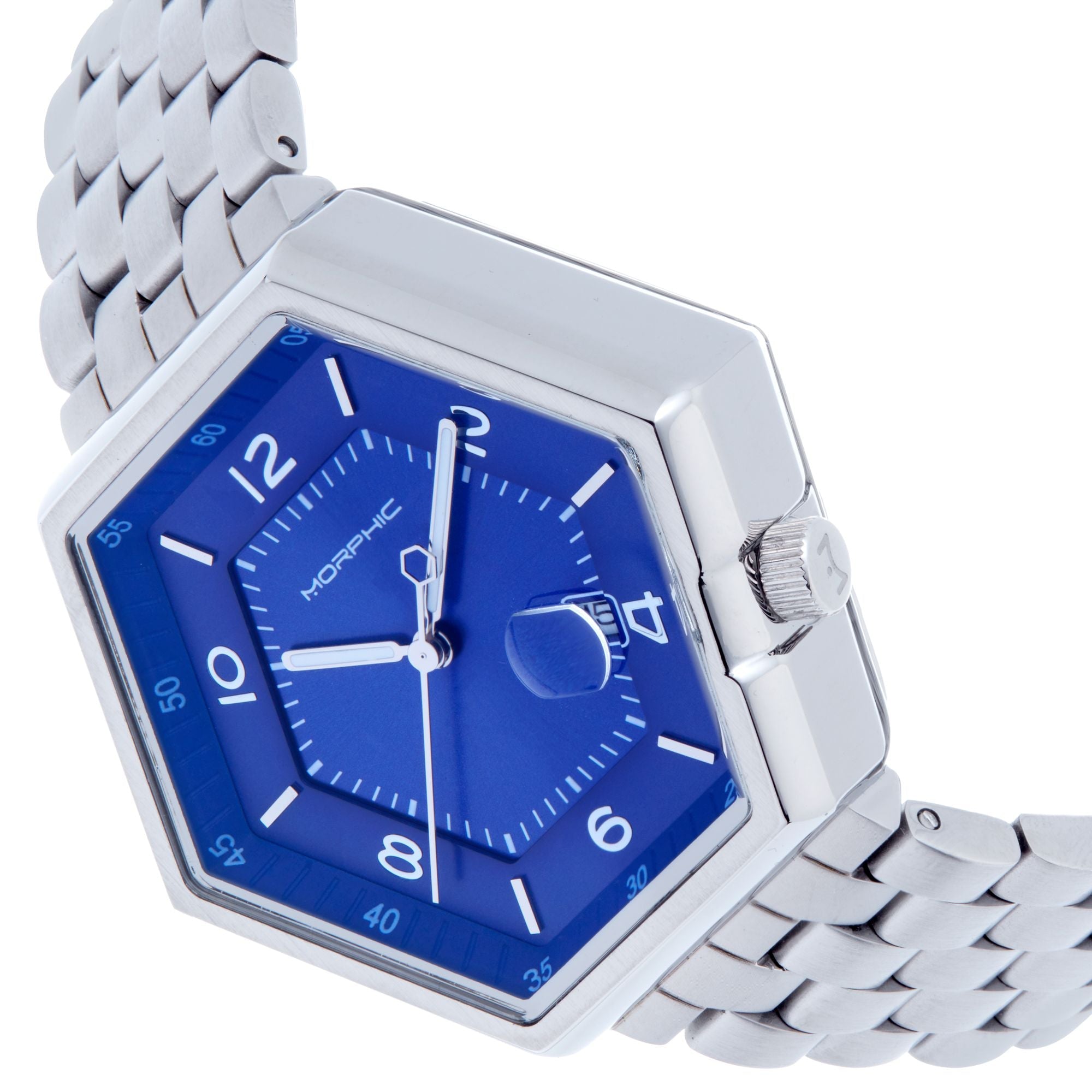 Morphic M96 Series Bracelet Watch w/Date - Blue/Silver - MPH9602