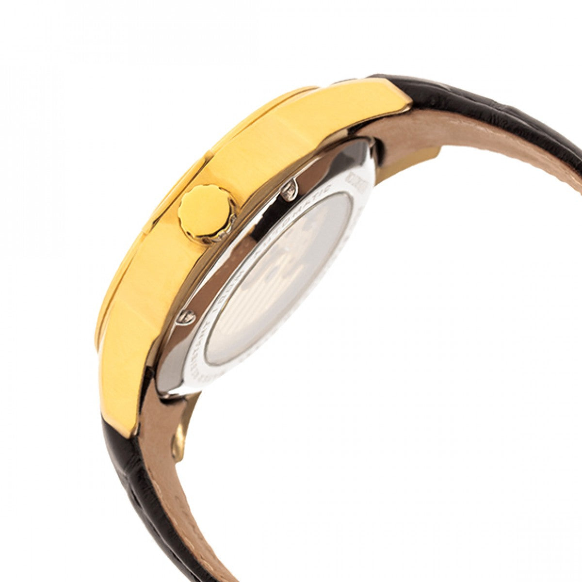 Heritor Automatic Windsor Semi-Skeleton Leather-Band Watch - Gold/Silver - HERHR4203