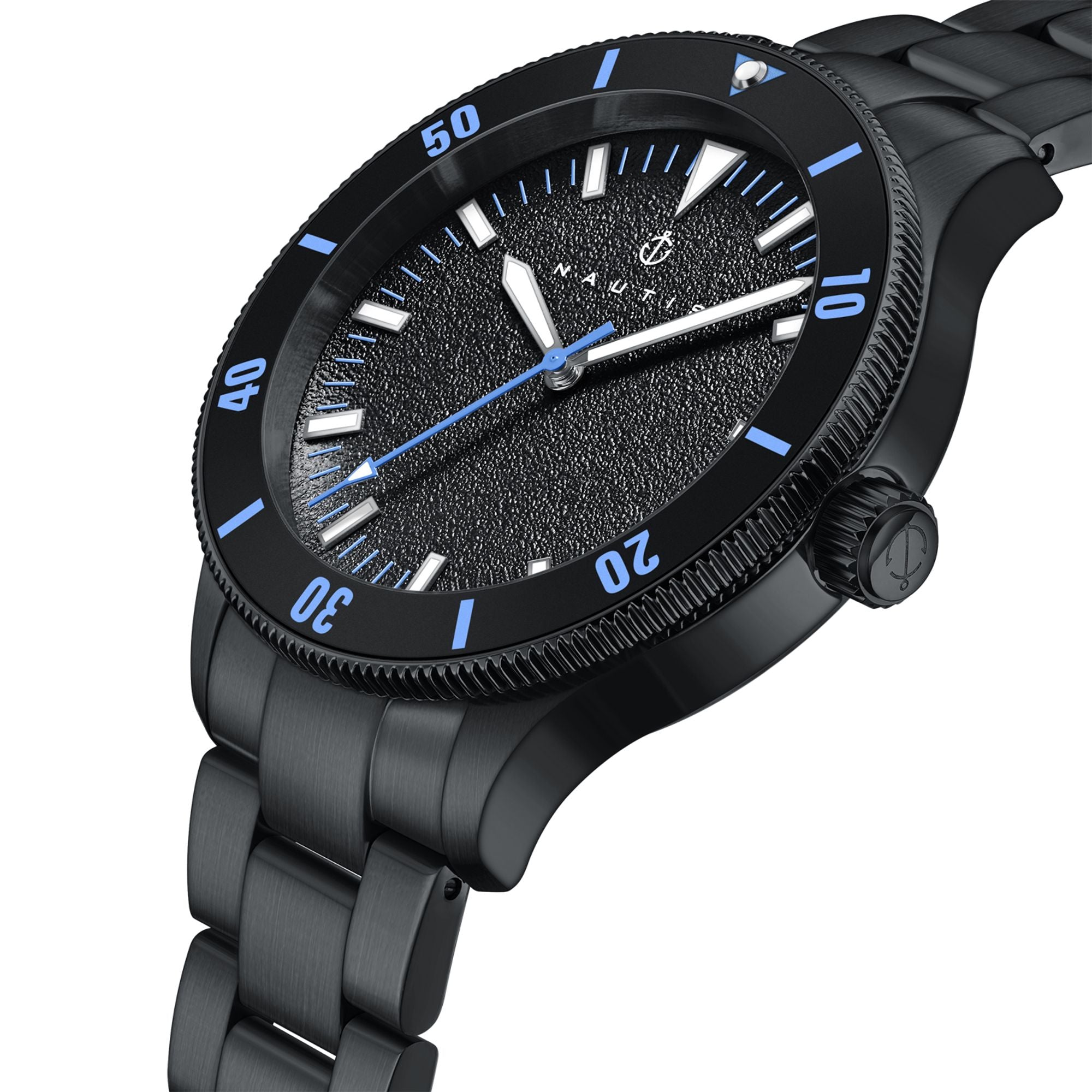 Nautis Deacon Bracelet Watch - Black/Blue - NAUN101-4