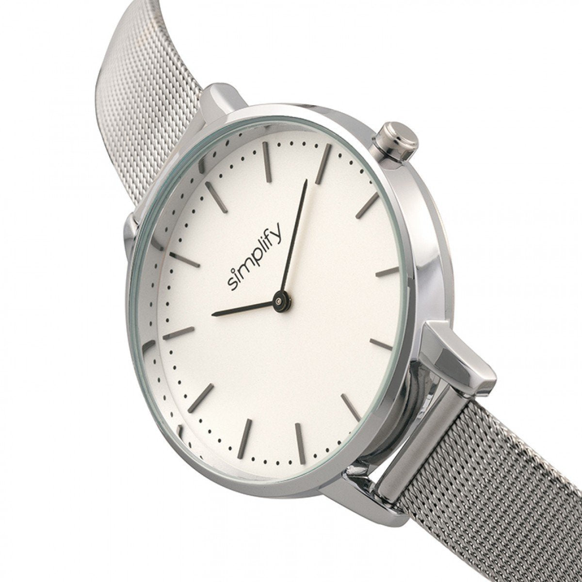 Simplify The 5800 Mesh Bracelet Watch - Silver - SIM5801