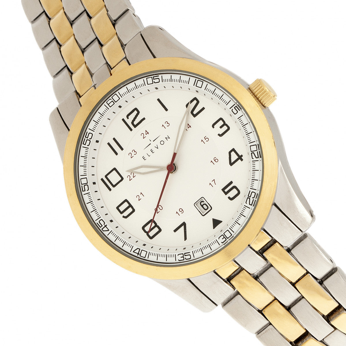 Elevon Garrison Bracelet Watch w/Date - Gold/White - ELE105-5