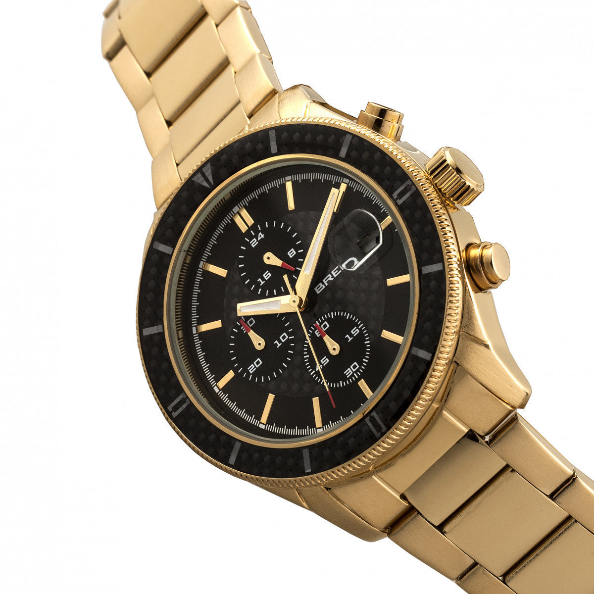 Breed Maverick Chronograph Bracelet Watch w/Date - Gold - BRD7502