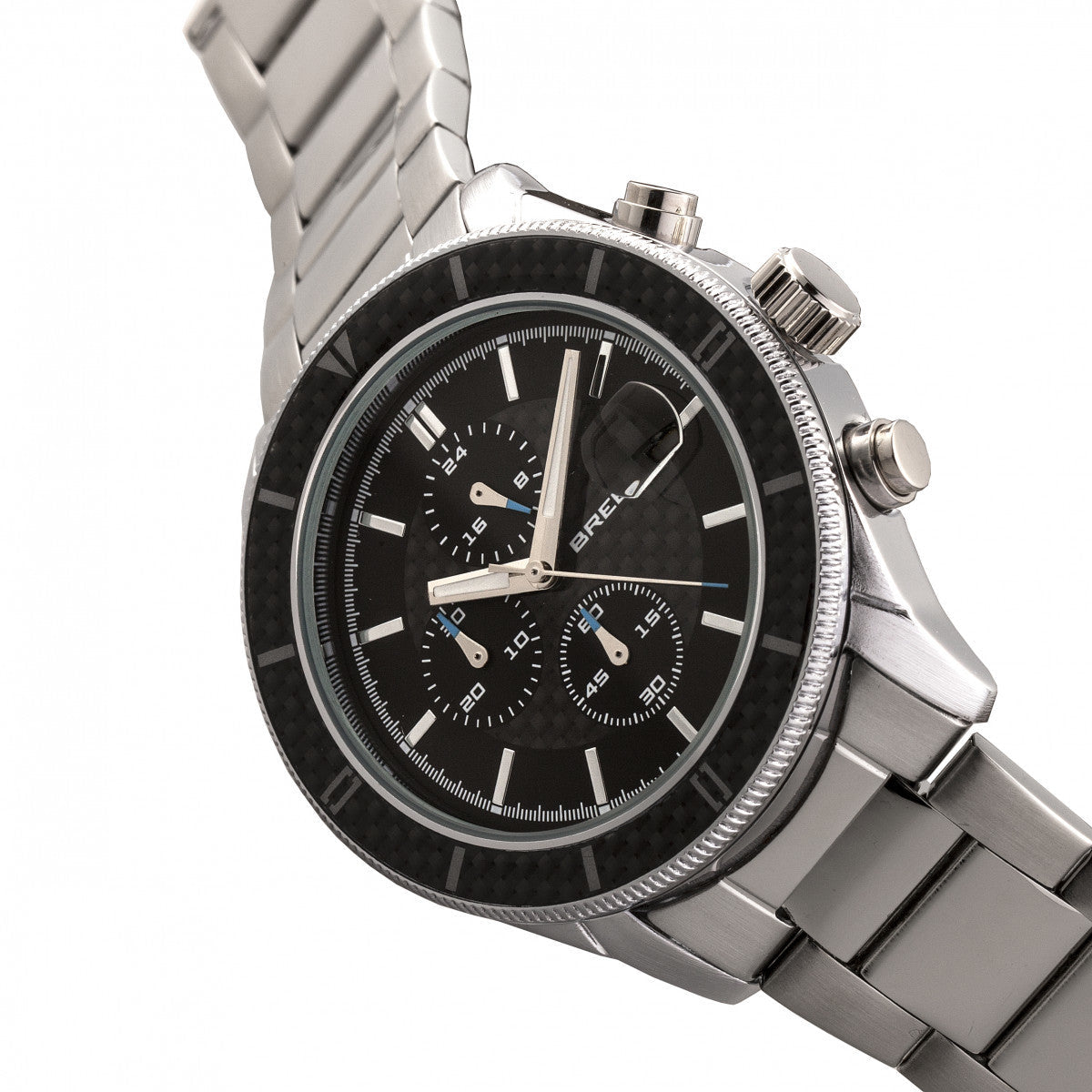 Breed Maverick Chronograph Bracelet Watch w/Date - Silver - BRD7501