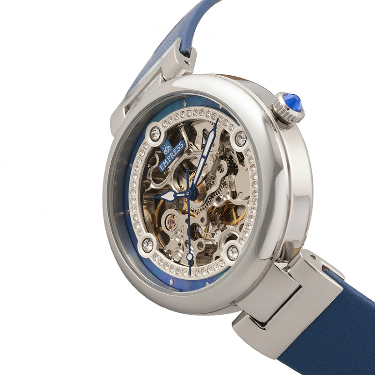 Empress Adelaide Automatic Skeleton Ladies Watch - Blue - EMPEM2505