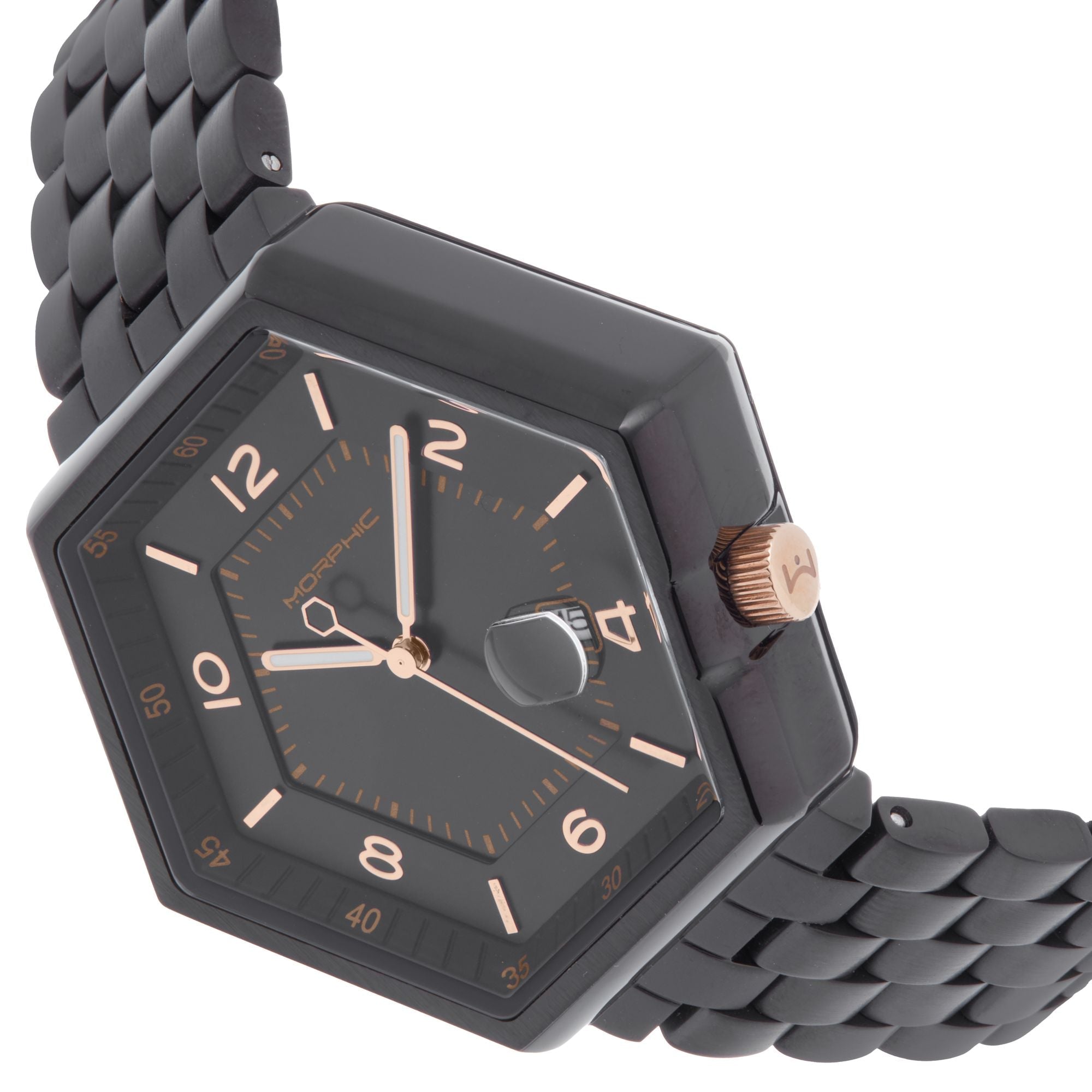 Morphic M96 Series Bracelet Watch w/Date - Black - MPH9604