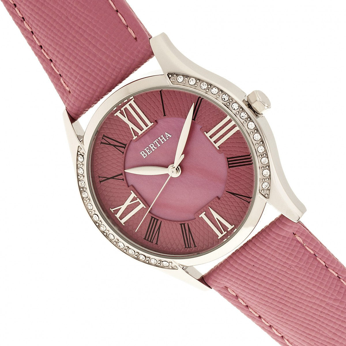 Bertha Sadie Mother-of-Pearl Leather-Band Watch - Pink - BTHBR8402