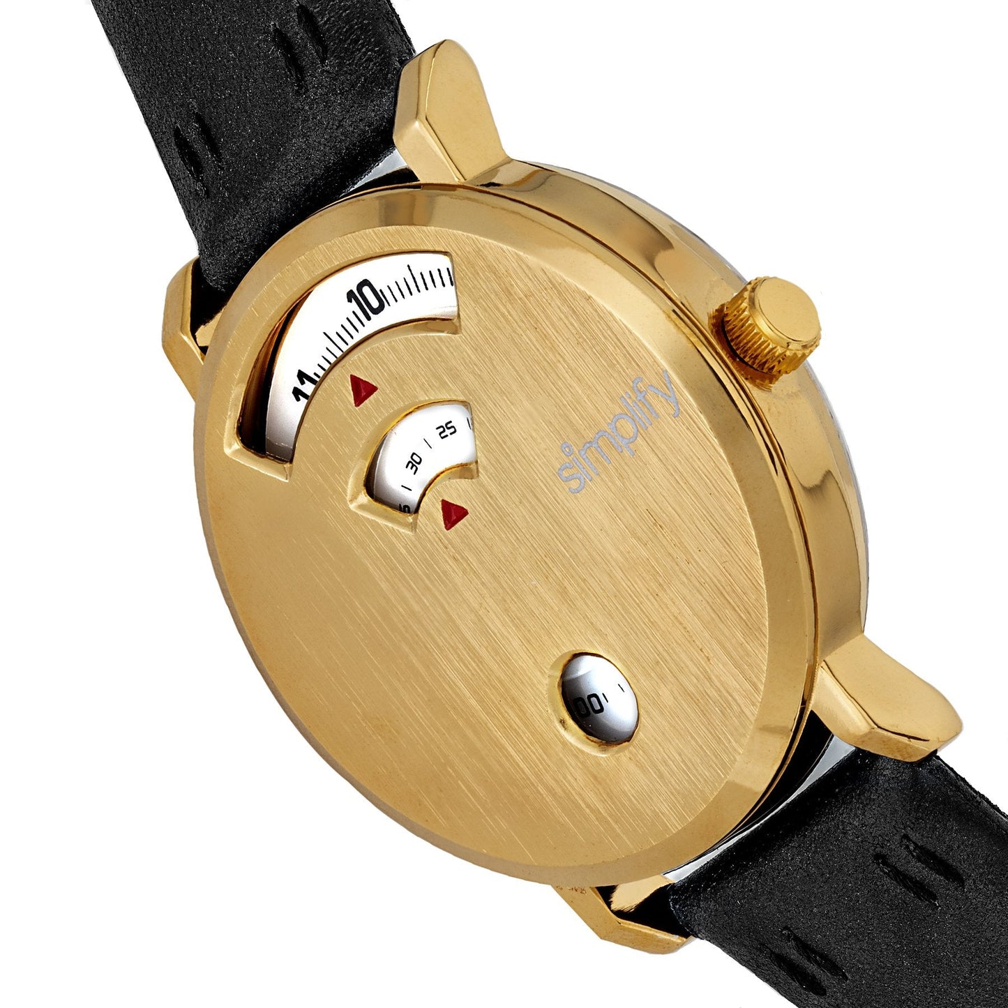 Simplify The 7000 Leather-Band Watch - Gold/Black - SIM7002