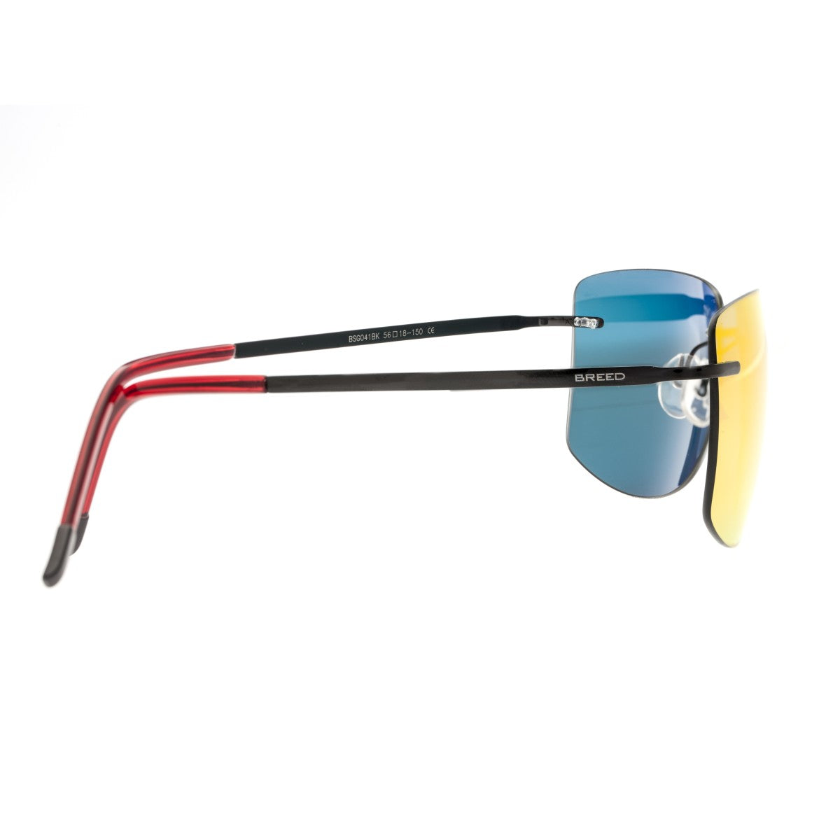 Breed Aero Polarized Sunglasses -Black/Red-Yellow - BSG041BK