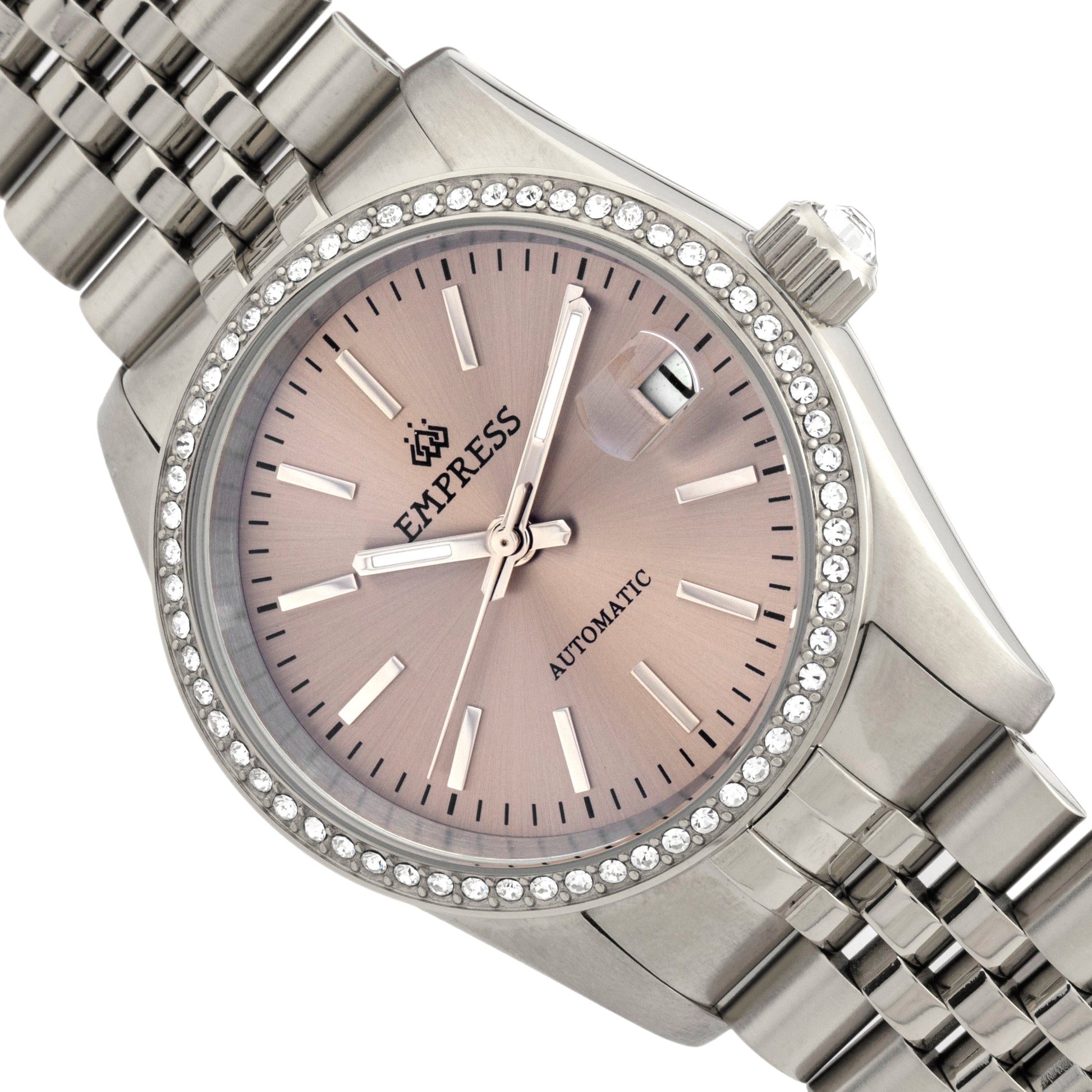 Empress Constance Automatic Bracelet Watch w/Date - Silver/Pewter - EMPEM1503