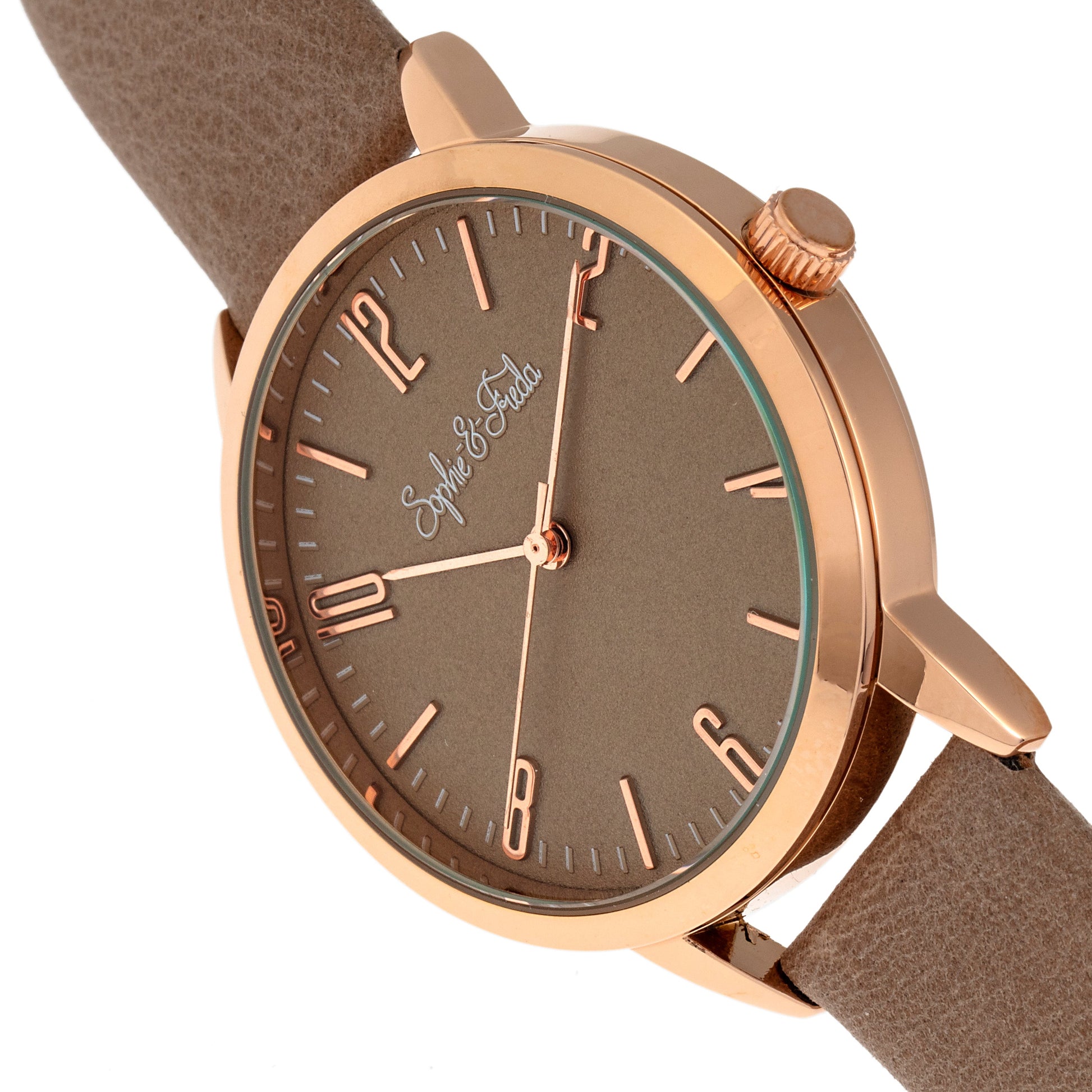 Sophie and Freda Vancouver Leather-Band Watch - Tan - SAFSF4904