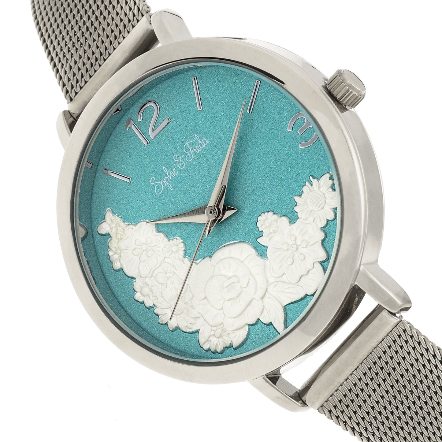 Sophie and Freda Lexington Bracelet Watch - Silver/Turquoise - SAFSF5202