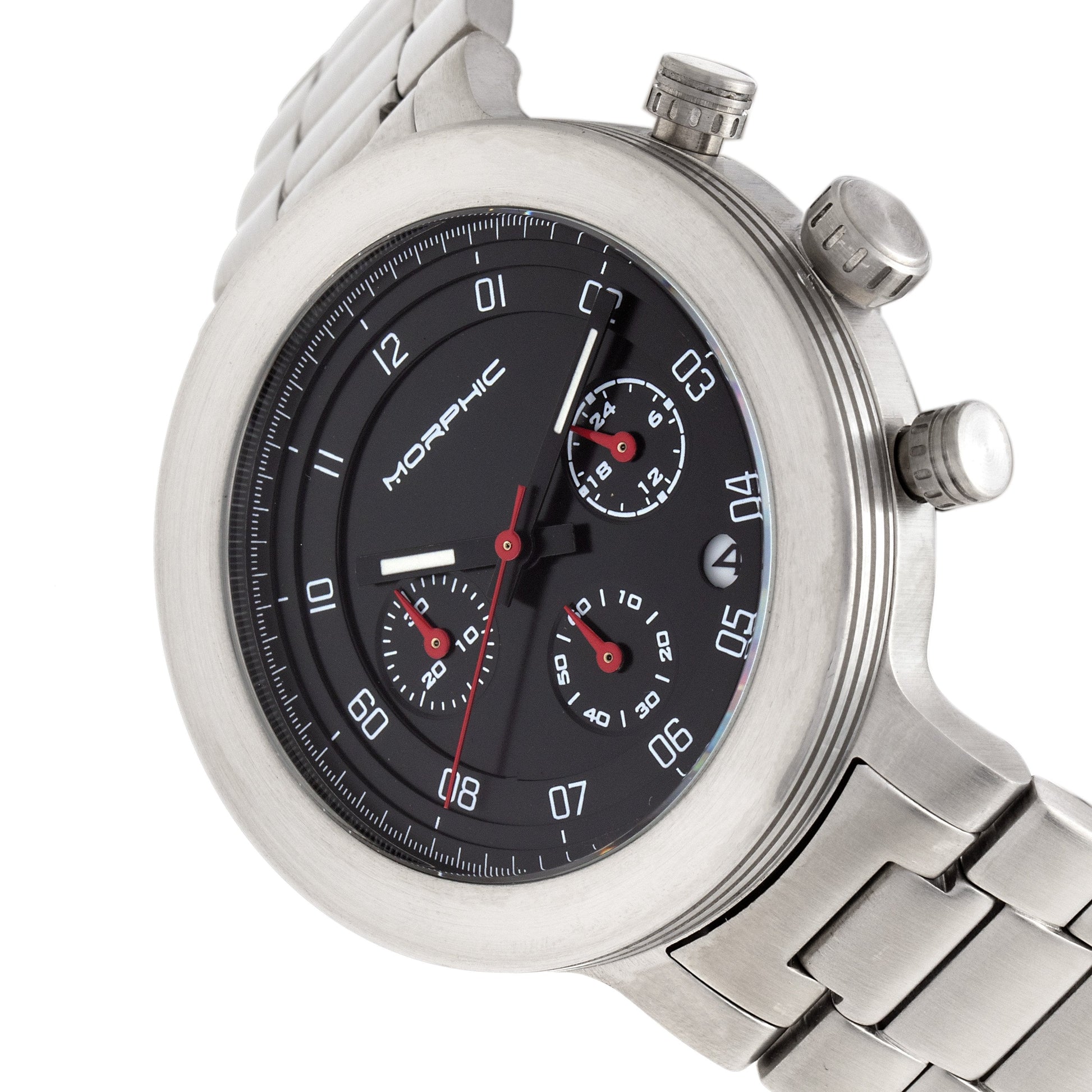 Morphic M78 Series Chronograph Bracelet Watch - Silver/Black - MPH7802