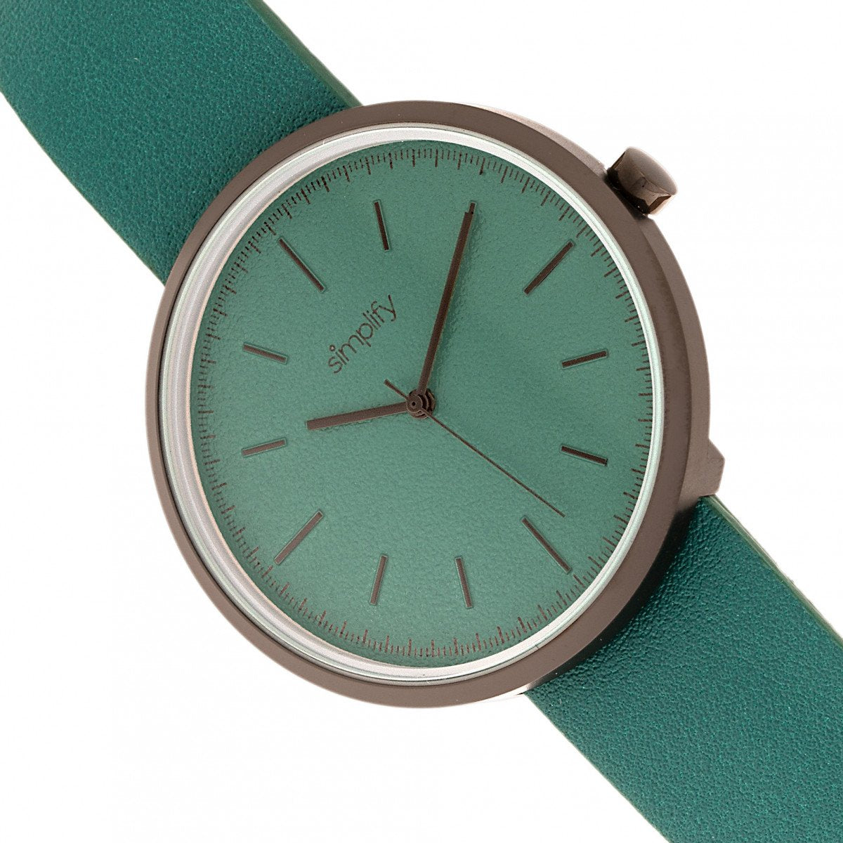 Simplify The 3000 Leather-Band Watch - Green - SIM3004