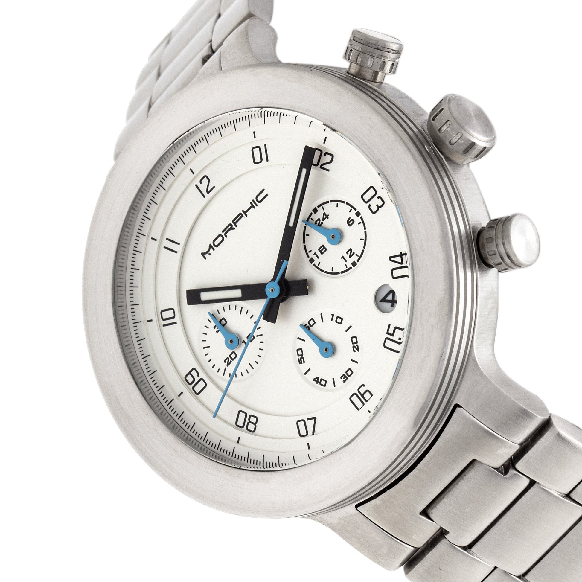 Morphic M78 Series Chronograph Bracelet Watch - Silver/White - MPH7801