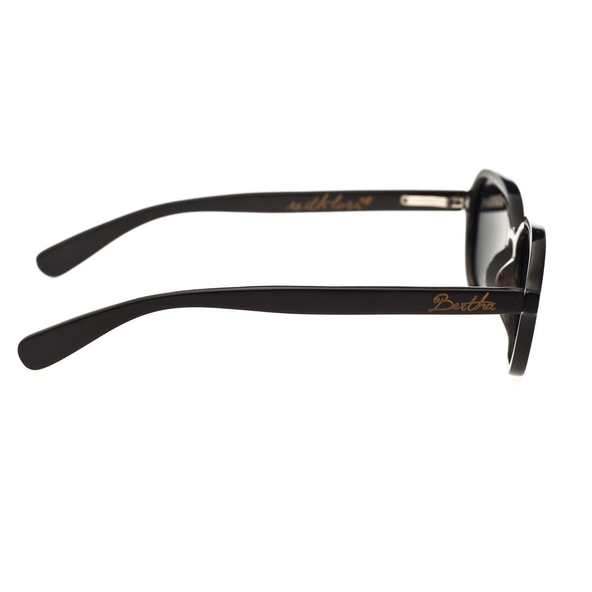 Bertha Alexa Buffalo-Horn Polarized Sunglasses - Black/Gold - BRSBR007B