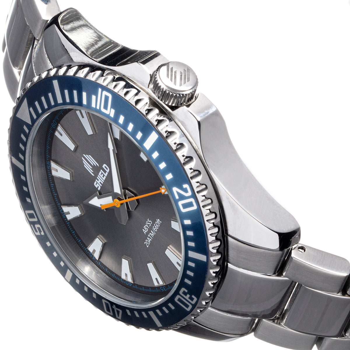 Shield Abyss Bracelet Watch - Grey/Light Blue - SLDSH111-4