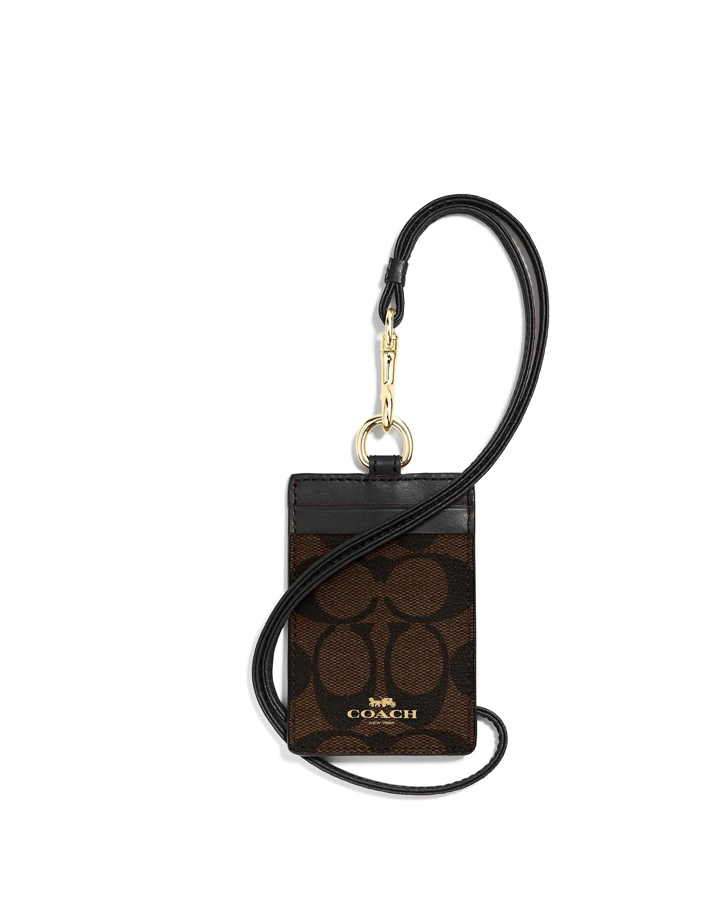 title:Coach Women's Id Lanyard In Signature Canvas;color:Brown / Black