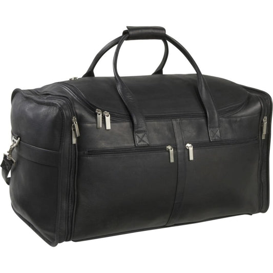 title:Le Donne Leather Classic Cabin Duffel Bag;color:BLACK