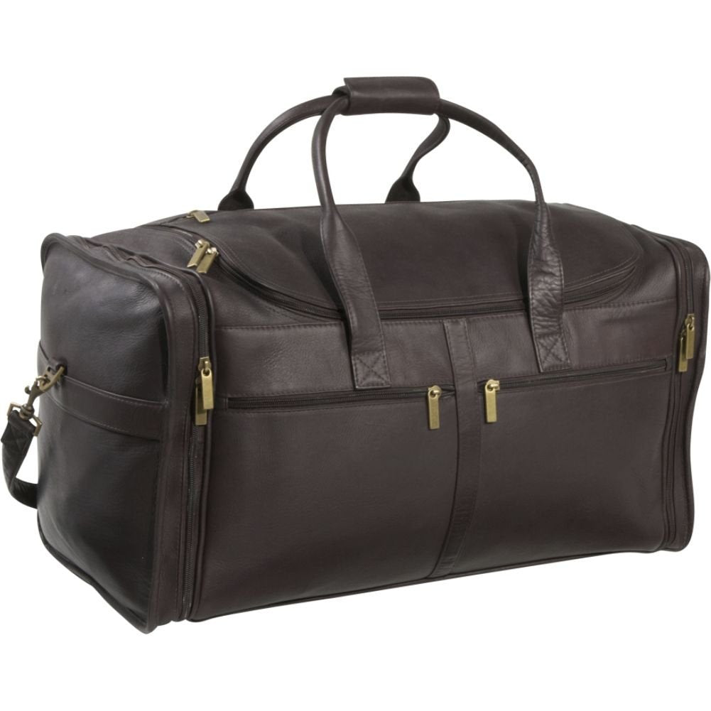 title:Le Donne Leather Classic Cabin Duffel Bag;color:CAFE