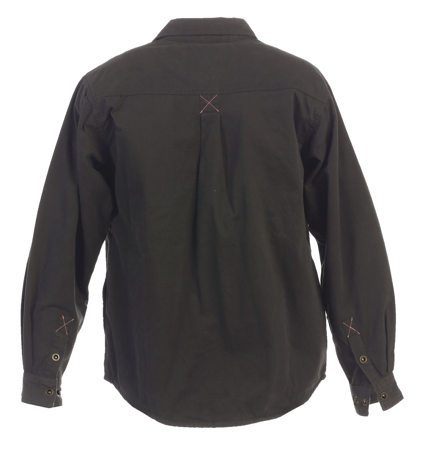 title:Gioberti Men's Charcoal Cotton Brushed and Soft Twill Shirt Jacket with Flannel Lining;color:Charcoal