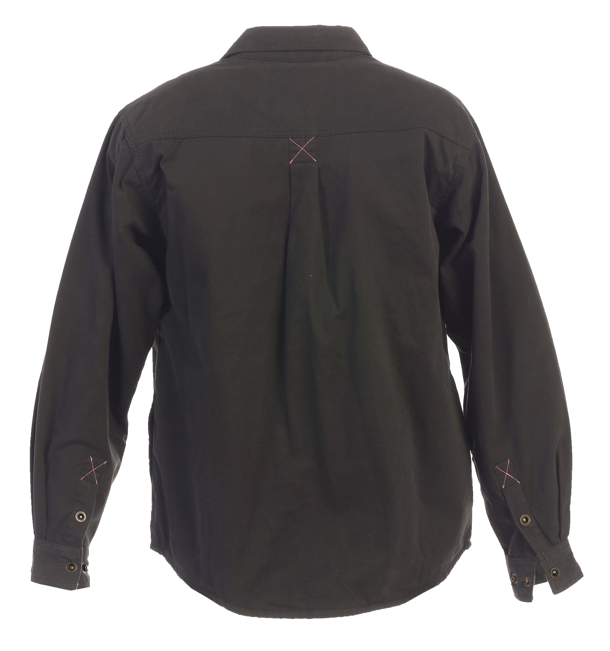 title:Gioberti Men's Charcoal Cotton Brushed and Soft Twill Shirt Jacket with Flannel Lining;color:Charcoal