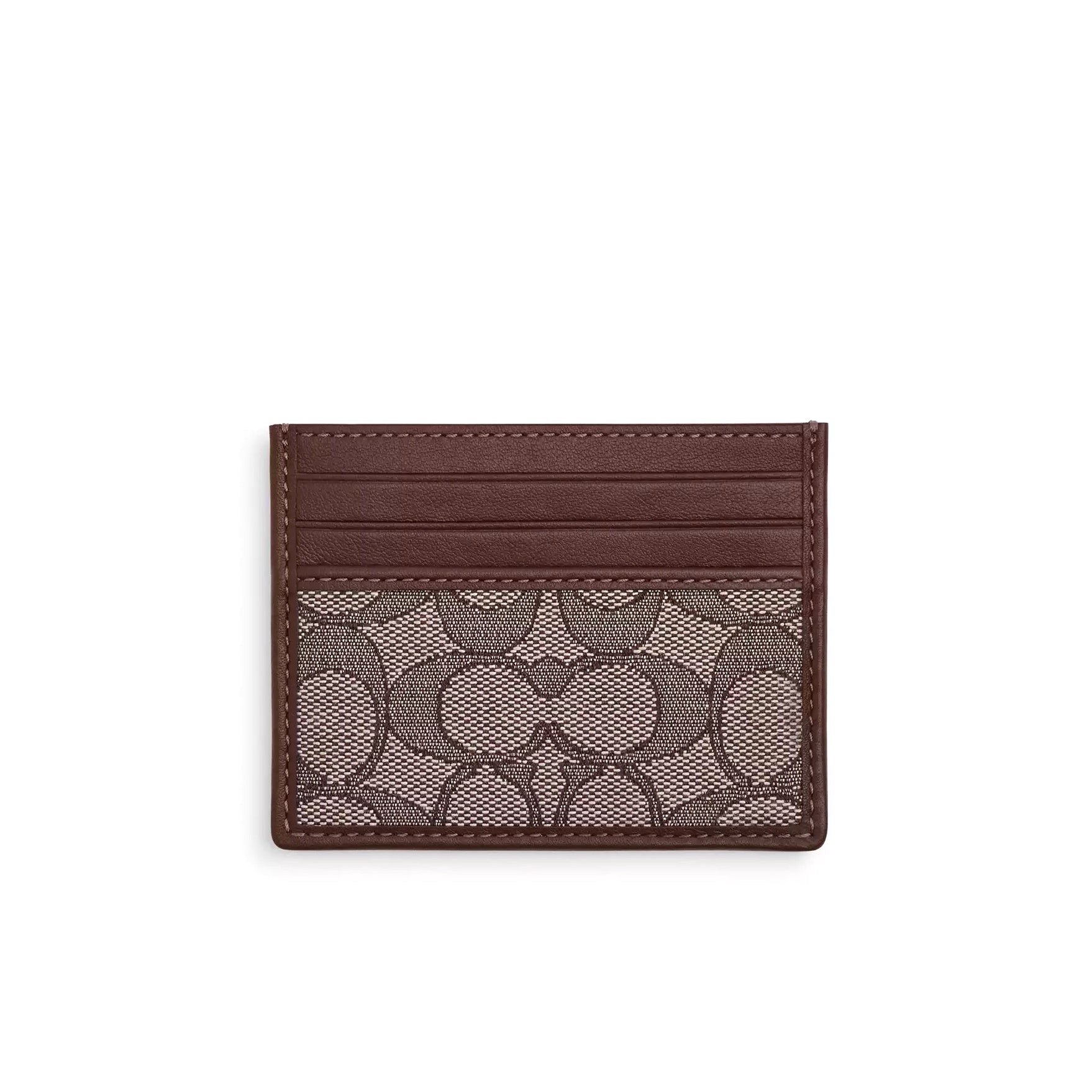 title:Coach Men's Slim Id Card Case In Signature Jacquard;color:Maple