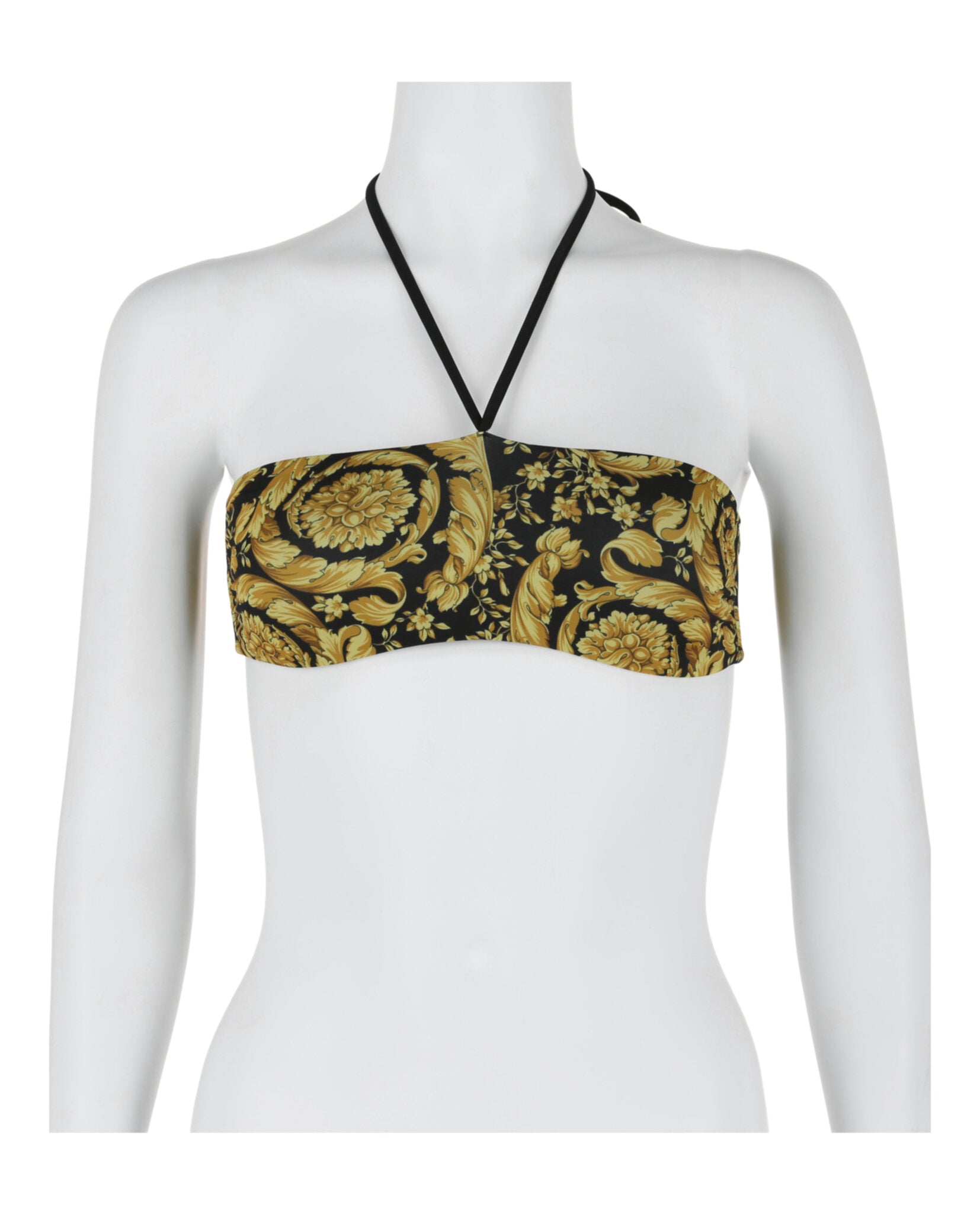 title:Versace Barocco Printed Bikini Top;color:Multi