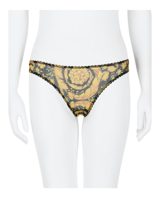 title:Versace Barocco Lace Briefs;color:Multi