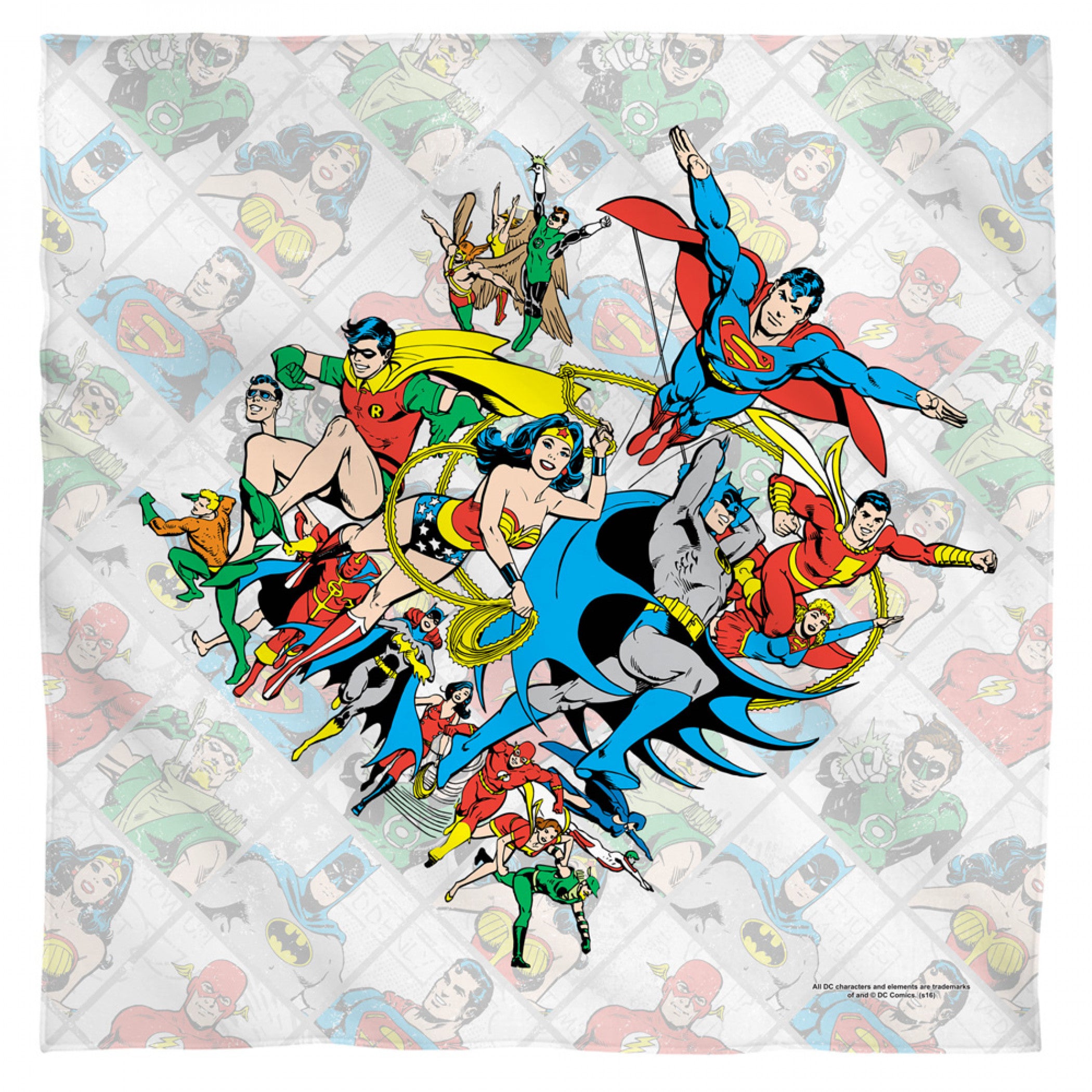title:Justice League Classic Bandana;color:White