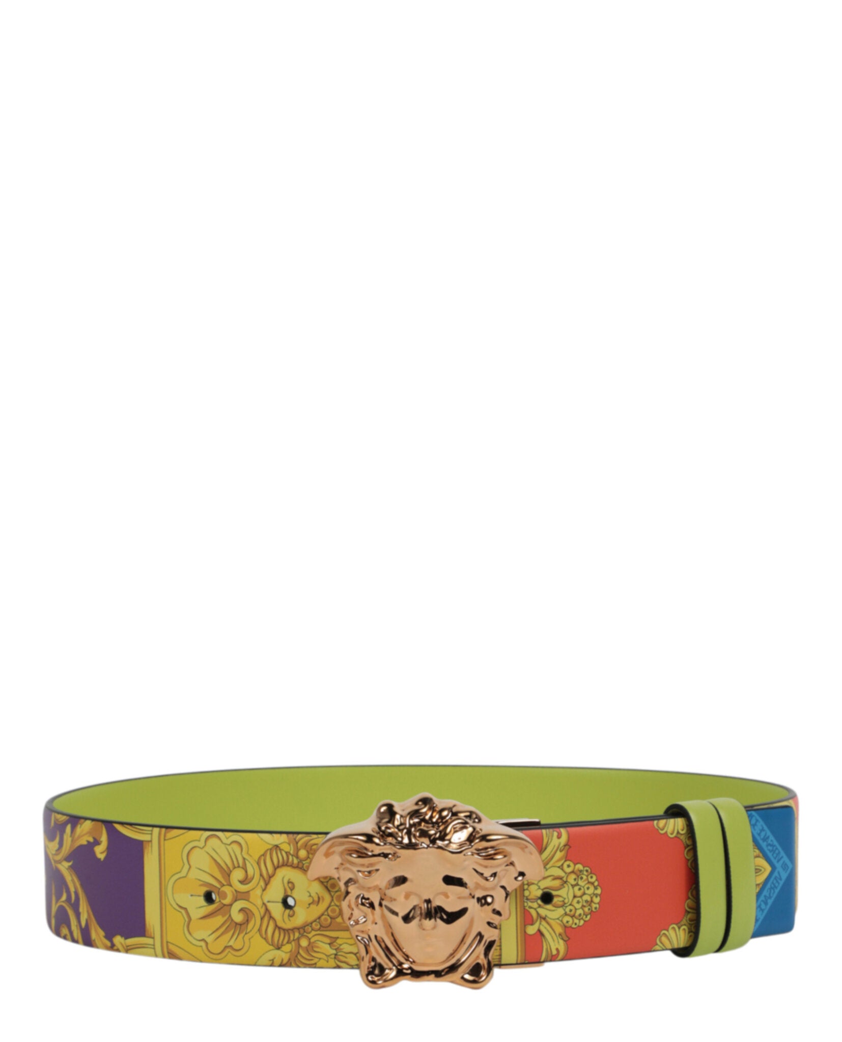 title:Barocco Reversible Leather Belt;color:Multi