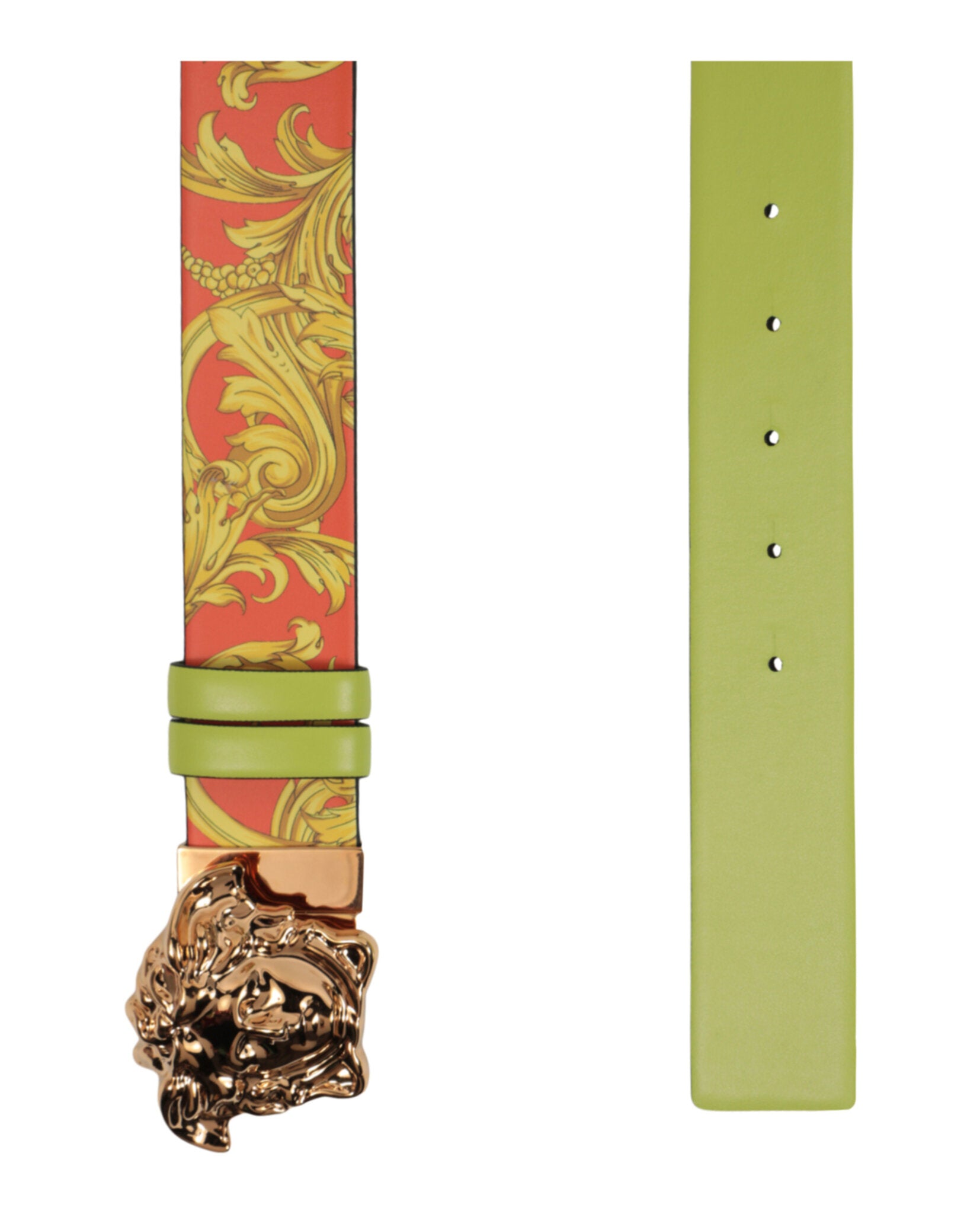 title:Barocco Reversible Leather Belt;color:Multi