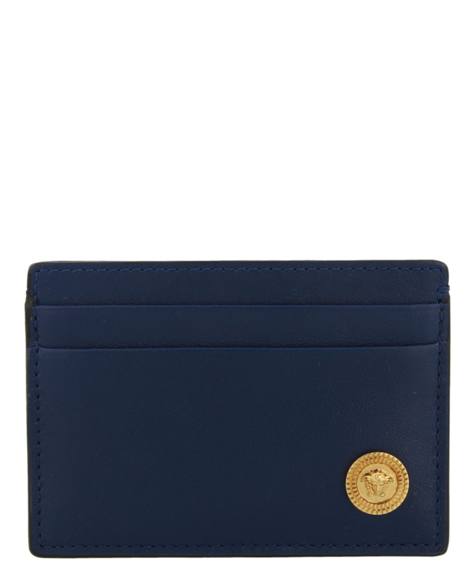 title:Medusa Biggie Card Holder;color:Navy Gold